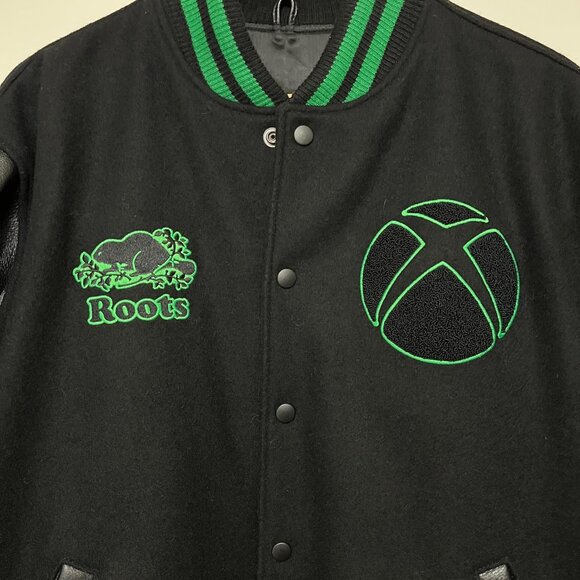 Roots Xbox Limited Edition Varsity Leather/Wool Jacket Large Unisex - Picture 4 of 16